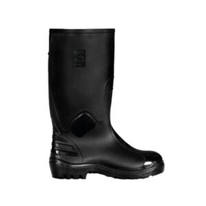 BOTA SEGURIDAD PVC CON NITRILO PLASTIFICADO COLOR NEGRO PUNTERA DE ACERO - ATS-701