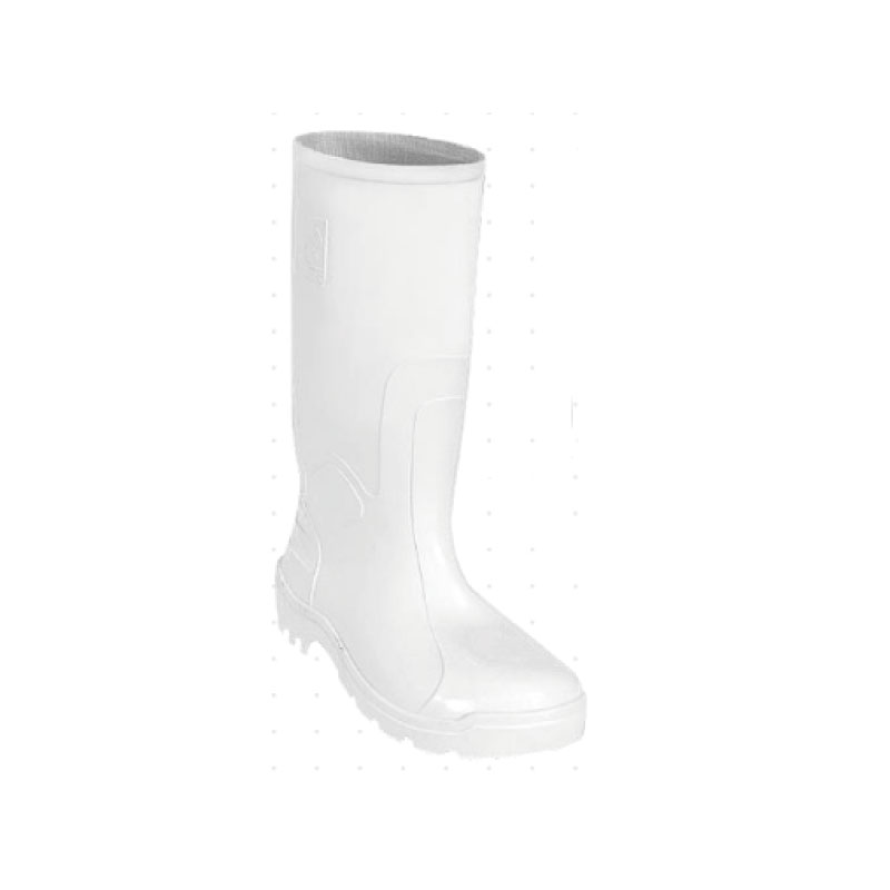 BOTA SEGURIDAD PVC CON NITRILO COLOR BLANCO PUNTERA EN ACERO - ATS-702