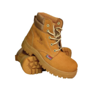 BOTA SEGURIDAD CUERO NOBUCK COLOR ORO PUNTERA COMPOSITE 6” - ZAFRA-5222